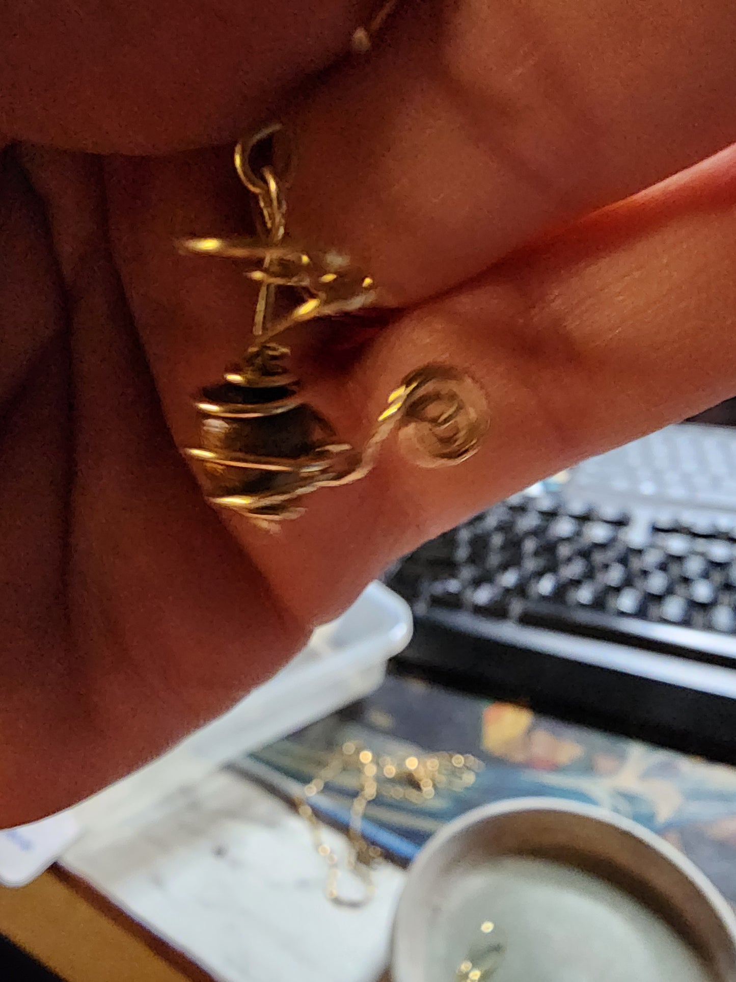 Little Heliʻs Earrings — Handcrafted Copper & Stone