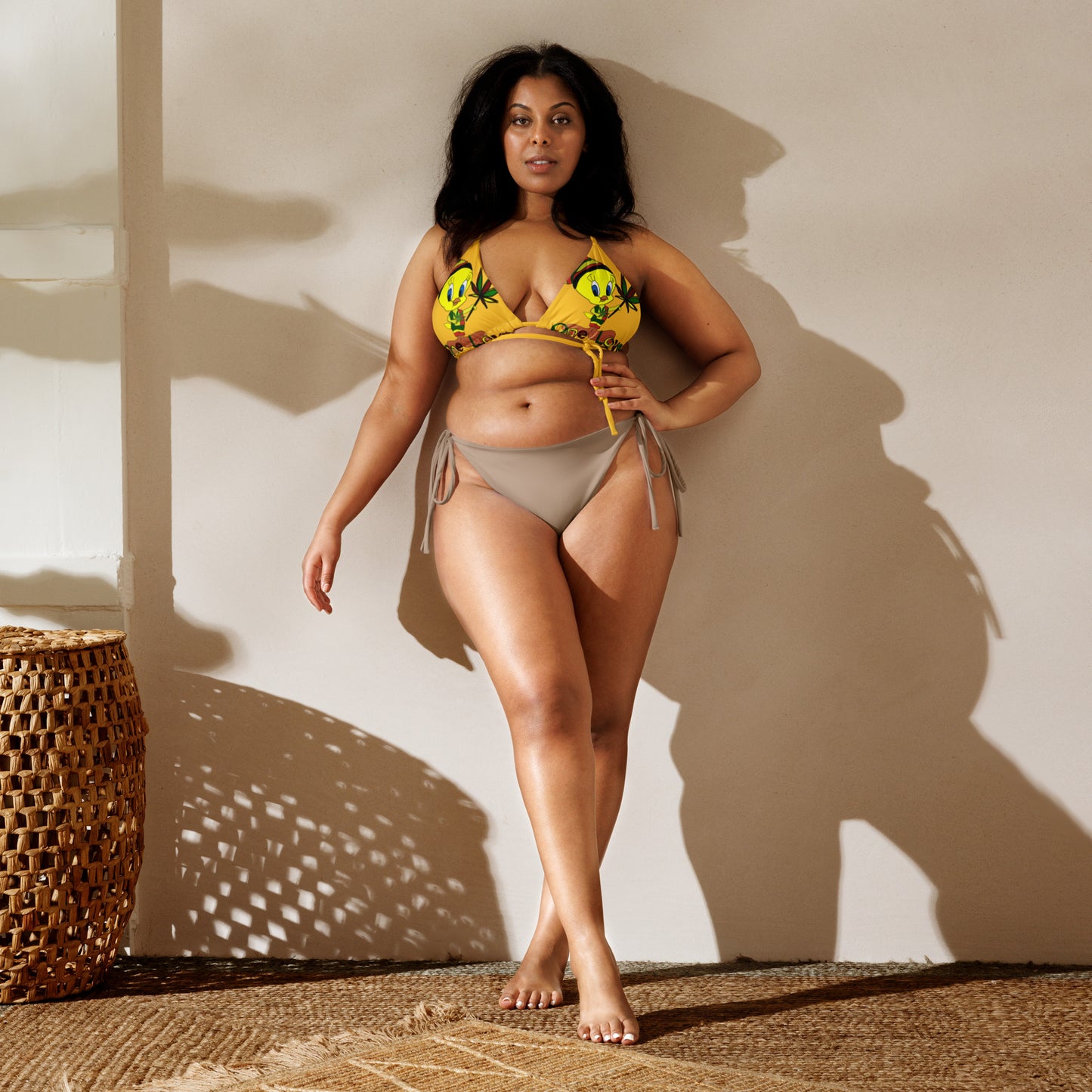 Tweety string bikini top