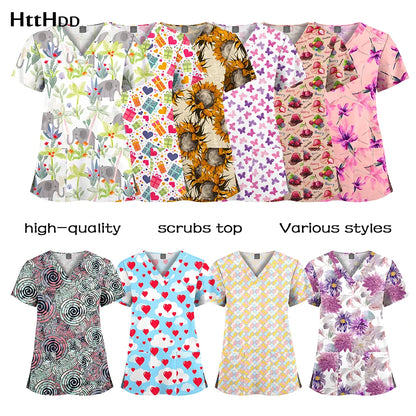 Hanapa'a Waiwai — Island Print Nursing Scrub Top