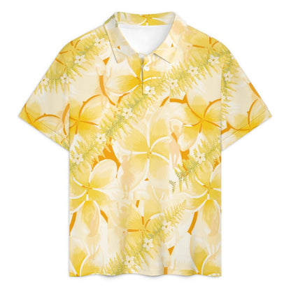 Hanapa'a Waiwai — Aloha Shirt with Plumeria Men's Set