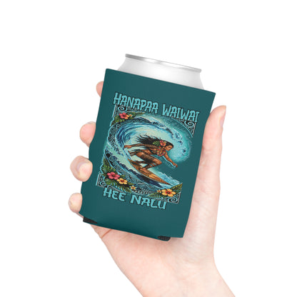Mynah Kine — Heʻe Nalu Vintage Wave Can Cooler