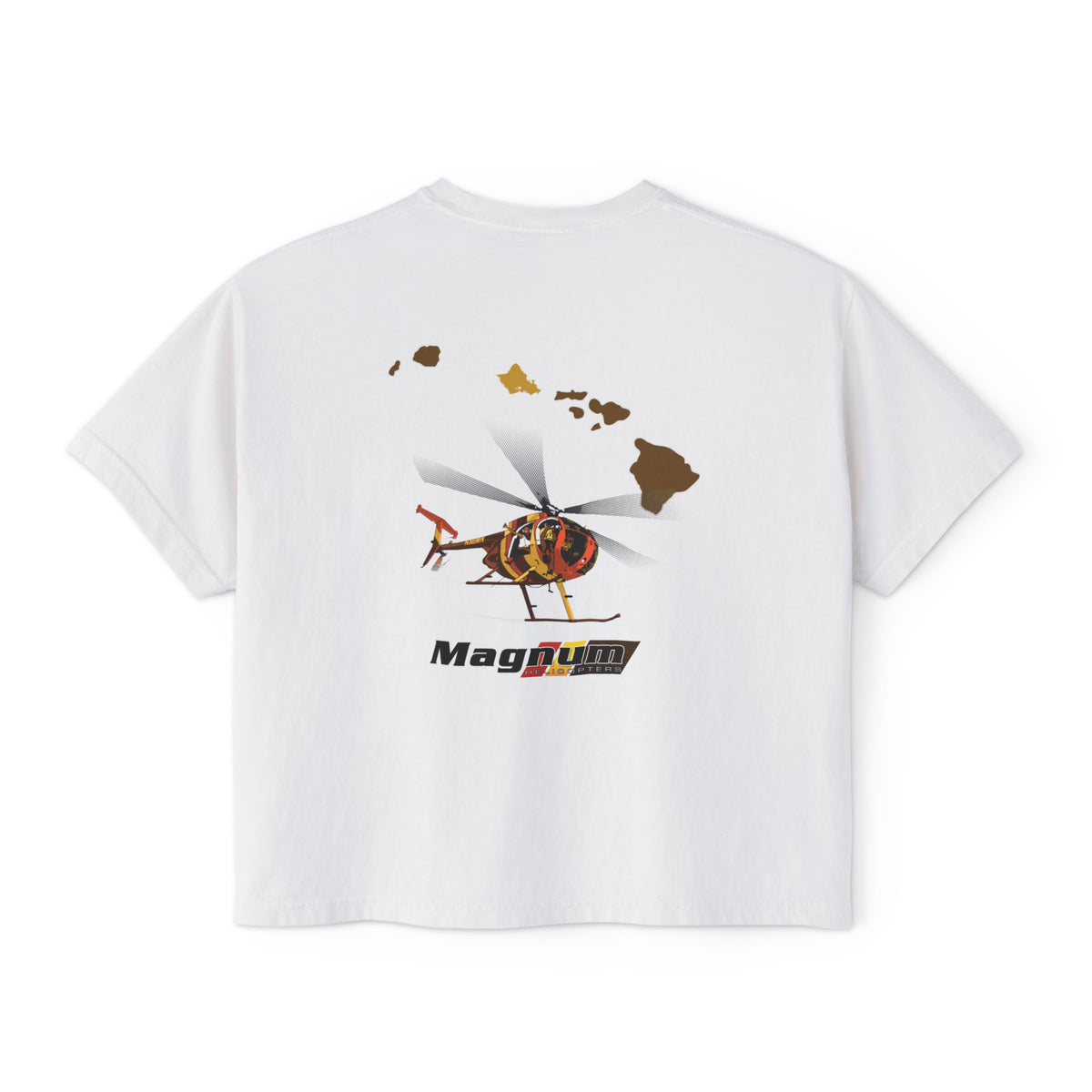 Magnum's Women's Boxy Tee —Magnum Islands Back Print