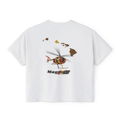 Magnum's Women's Boxy Tee —Magnum Islands Back Print