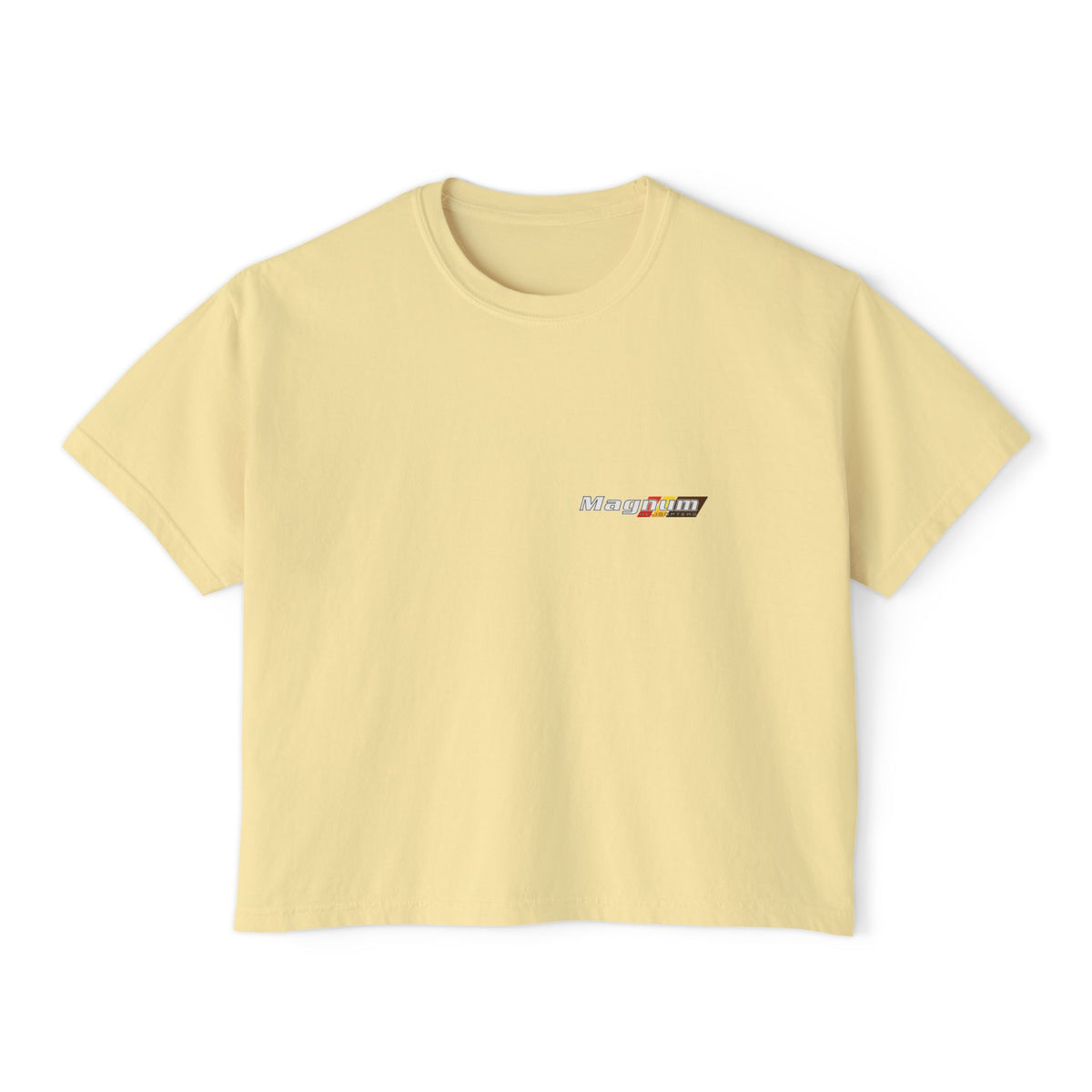 Magnum's Women's Boxy Tee —Magnum Islands Back Print