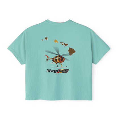 Magnum's Women's Boxy Tee —Magnum Islands Back Print