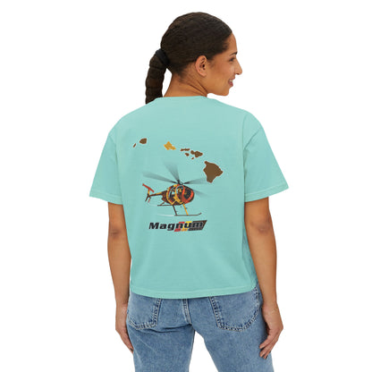 Magnum's Women's Boxy Tee —Magnum Islands Back Print