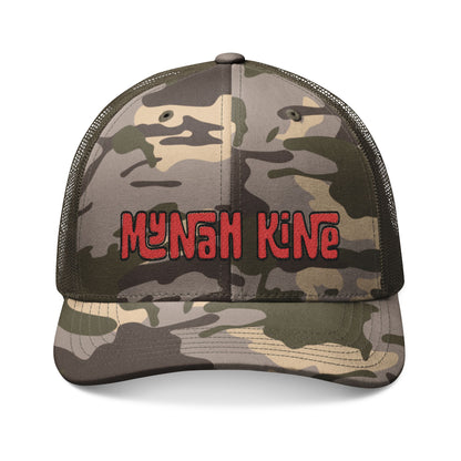 Mynah Kine — Embroidered Camo Mesh Cap