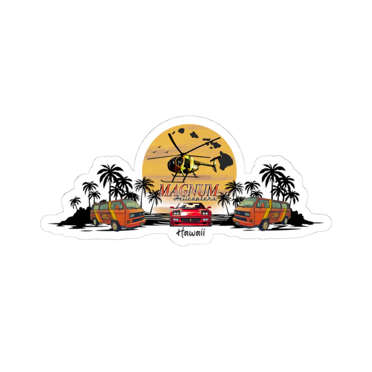 Magnum Treo SunSet Kiss-Cut Sticker — Magnum Decal