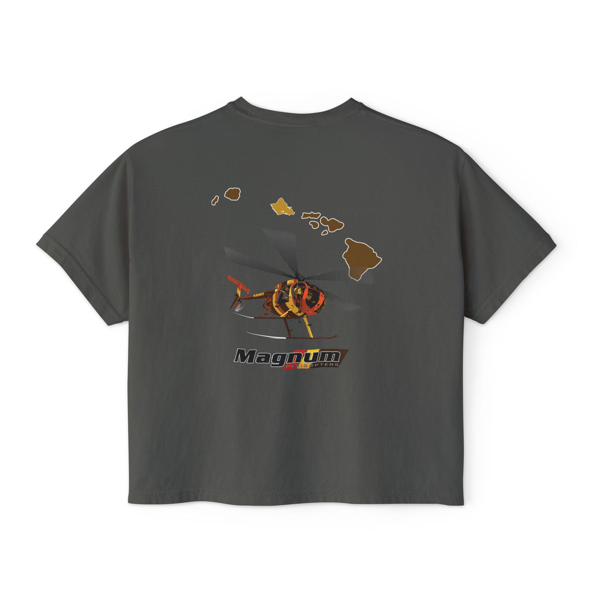 Magnum's Women's Boxy Tee —Magnum Islands Back Print