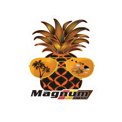 Magnum Tropical Decal-Pineapple Sunglasses Kiss-Cut Sticker