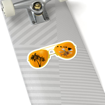 Pilot Sunglasses Kiss-Cut Sticker — Magnum Palms Decal