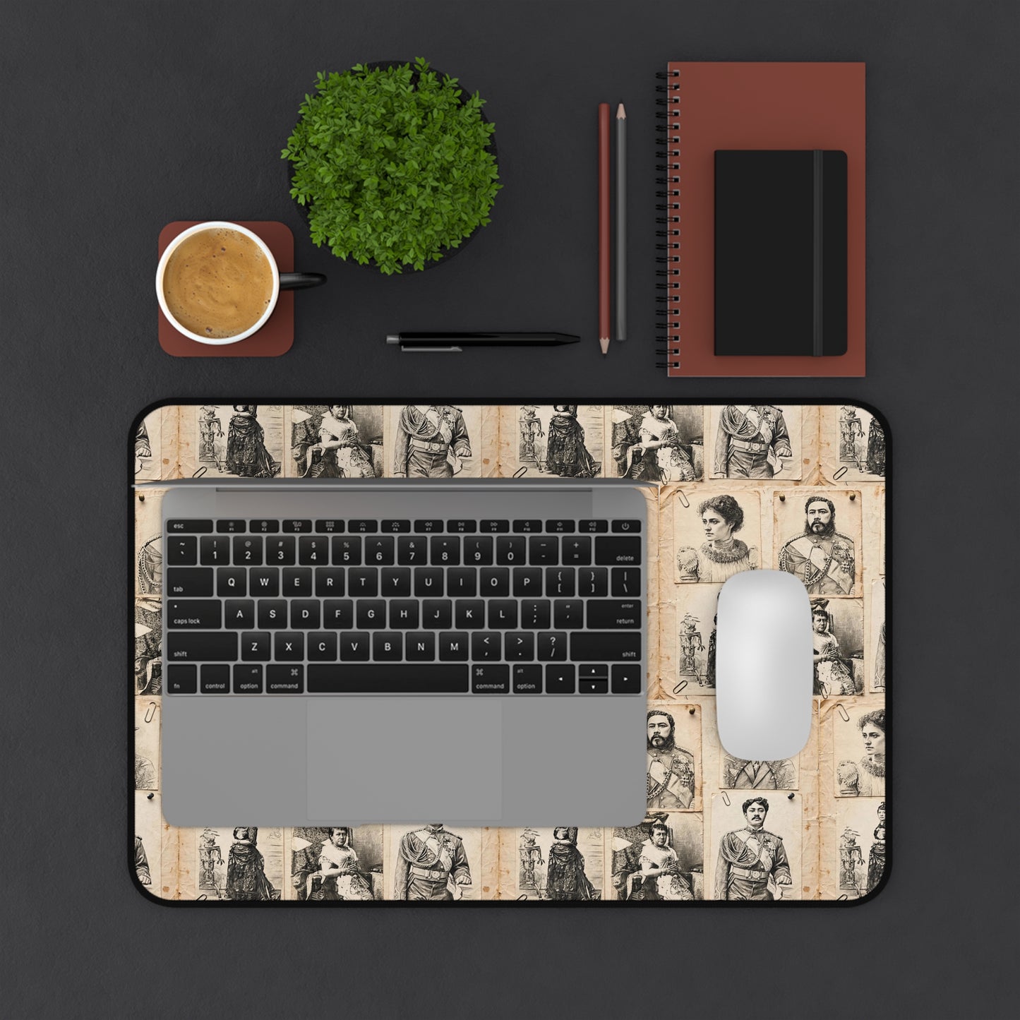 Hanapa'a Waiwai — Hawaiian Monarch Portrait Desk Mat