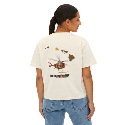 Magnum's Women's Boxy Tee —Magnum Islands Back Print