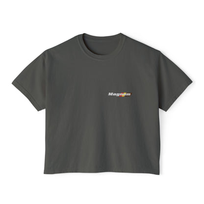 Magnum's Women's Boxy Tee —Magnum Islands Back Print