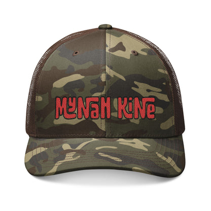 Mynah Kine — Embroidered Camo Mesh Cap