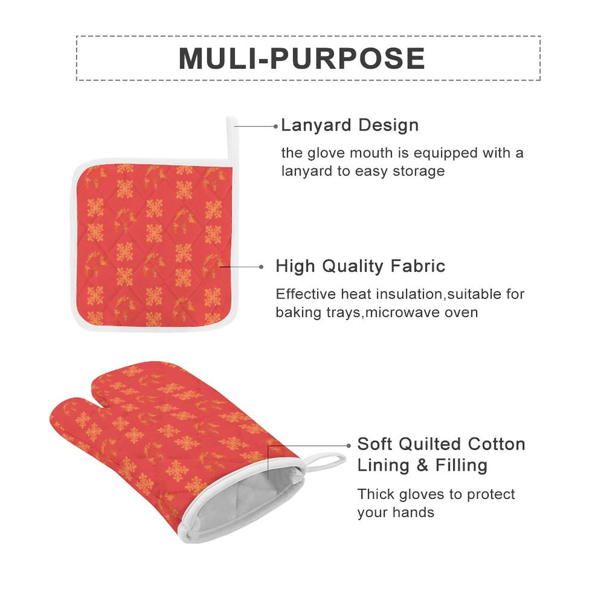 Hanapa'a Waiwai — Island Print Oven Mitt & Pad Set of 3