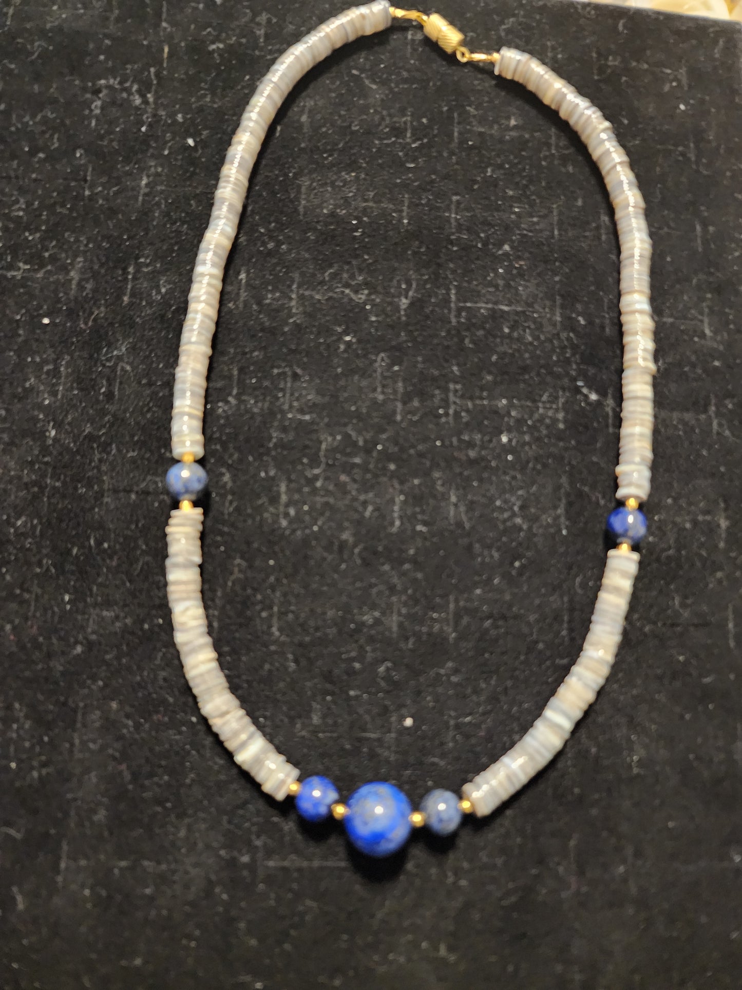 Pukas by the Sea — Lapis Lazuli & Puka Shell Necklace