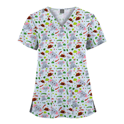 Hanapa'a Waiwai — Island Print Nursing Scrub Top