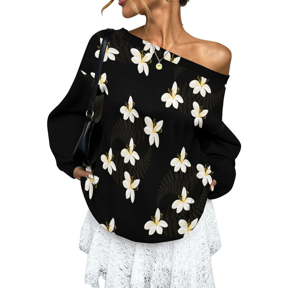 230gsm Off Shoulder Hoodie(All-Over Printing)