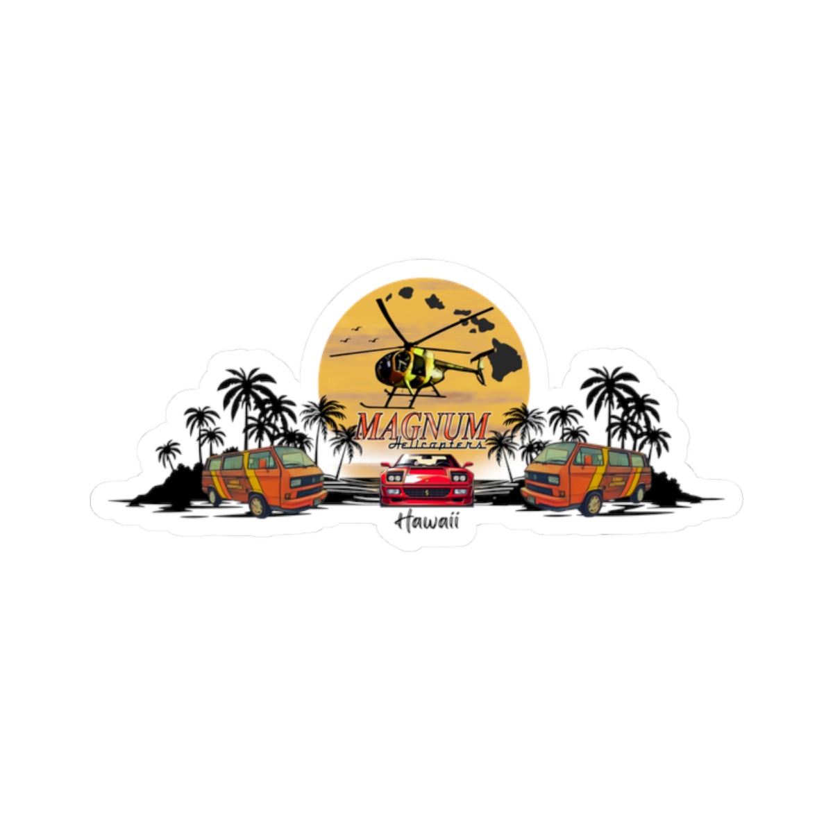 Magnum Treo SunSet Kiss-Cut Sticker — Magnum Decal