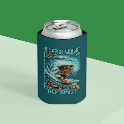 Mynah Kine — Heʻe Nalu Vintage Wave Can Cooler