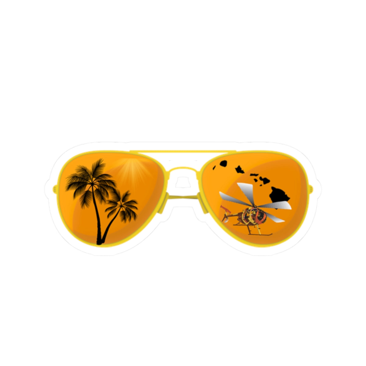 Pilot Sunglasses Kiss-Cut Sticker — Magnum Palms Decal