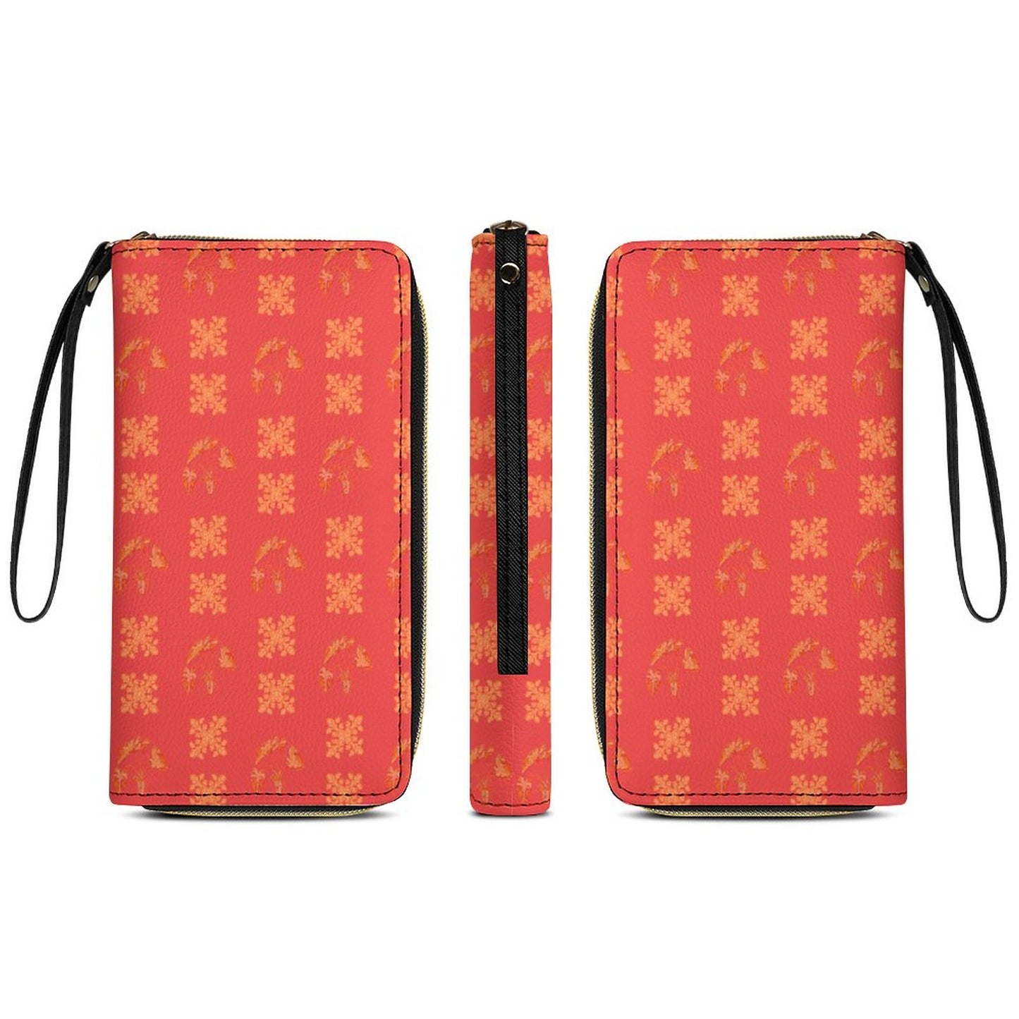 Hanapa'a Waiwai — Island Print Leather Wristlet Wallet