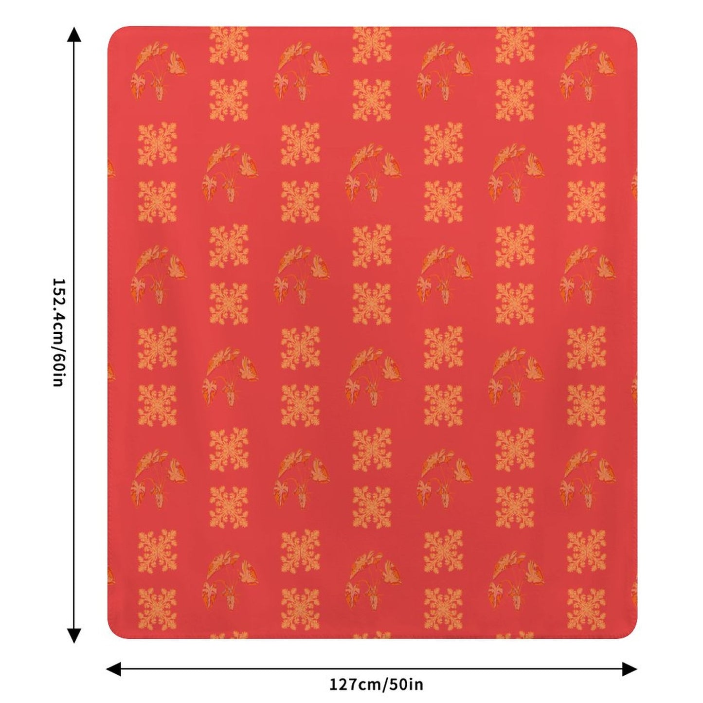 220gsm Sherpa Fleece Throw Blanket-50"×60"