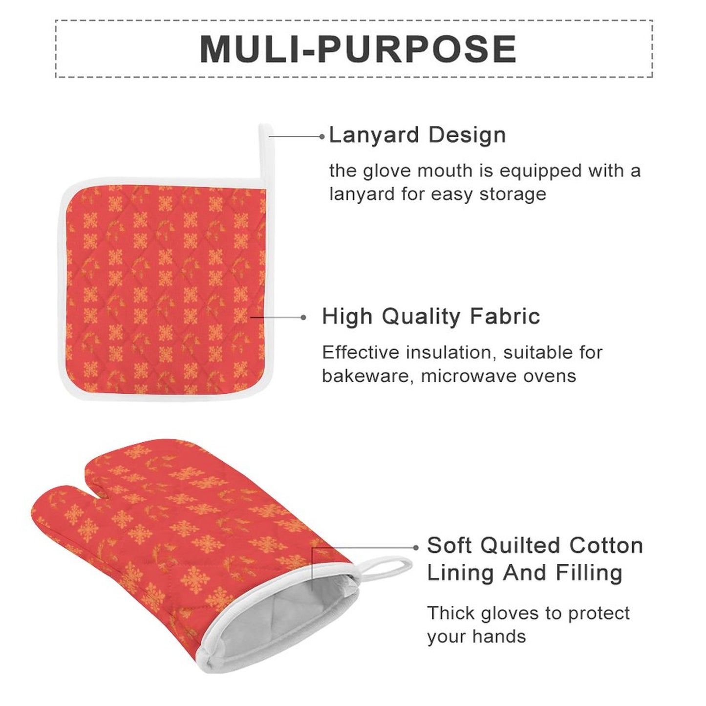Hanapa'a Waiwai — Island Print Oven Mitt & Pot Holder Set of 3