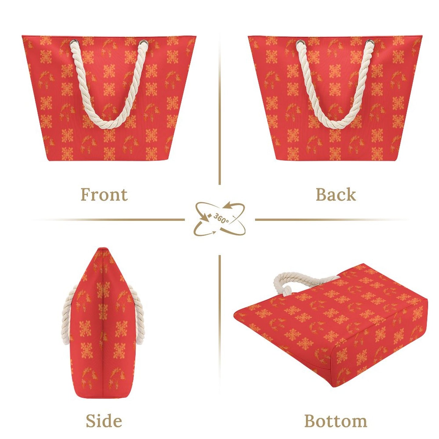 Hanapa'a Waiwai — Island Print Large Jute Tote Bag