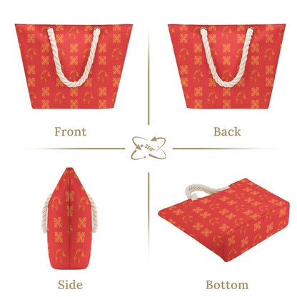 Hanapa'a Waiwai — Island Print Large Jute Tote Bag