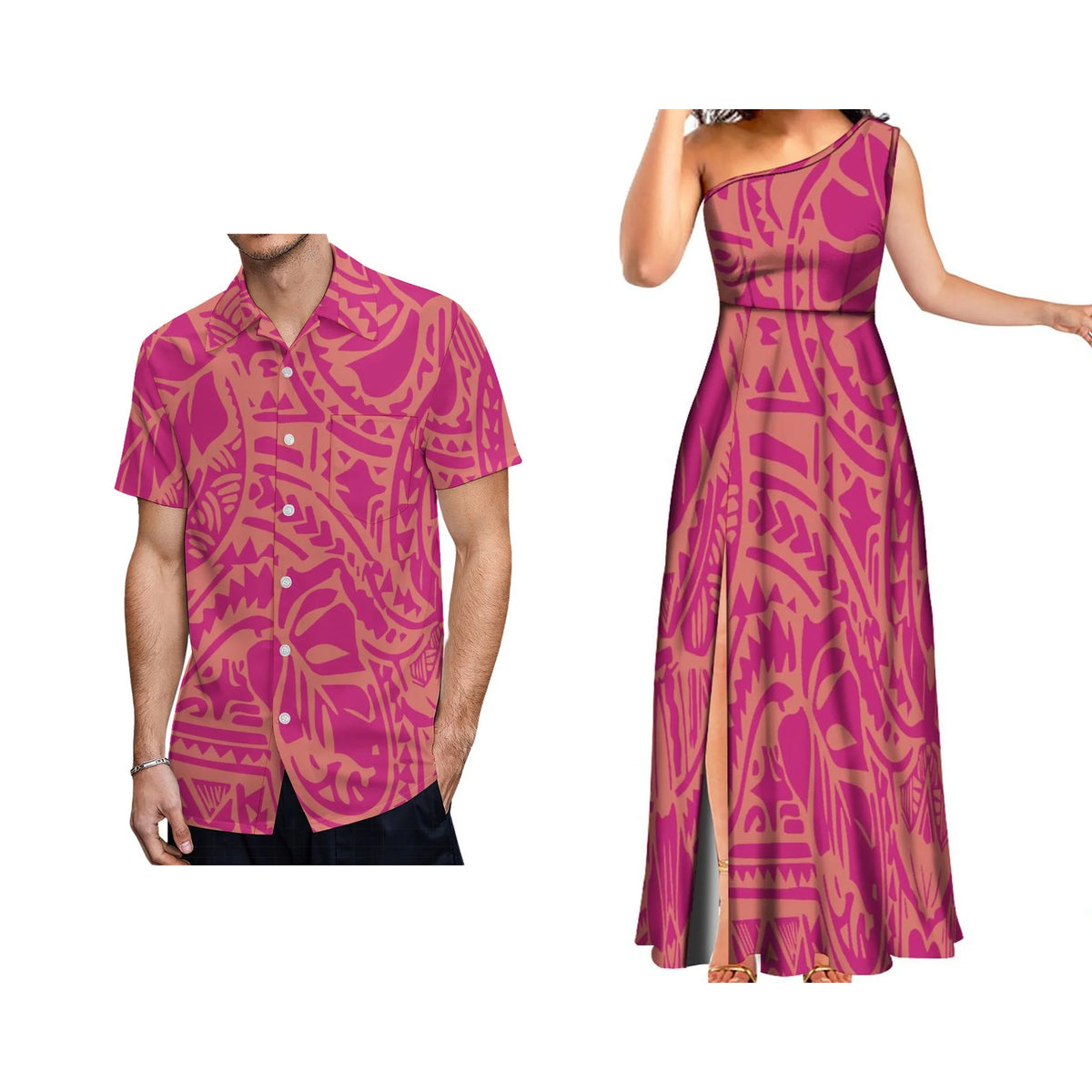Polynesian Aloha Dress and Shirt