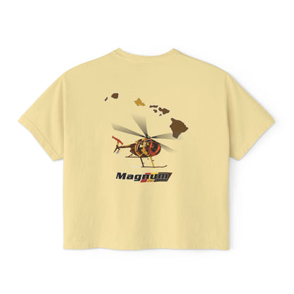 Magnum's Women's Boxy Tee —Magnum Islands Back Print