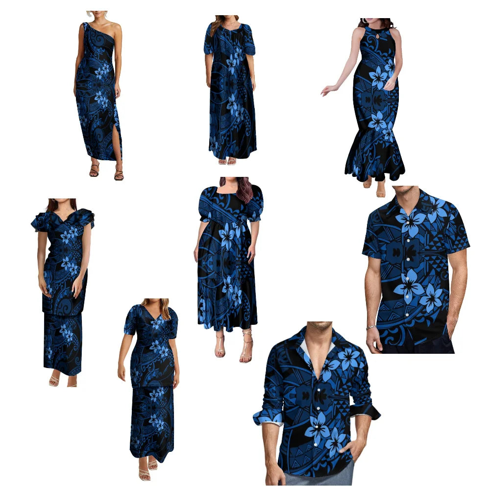 Polynesian Couple Aloha Fashion Set