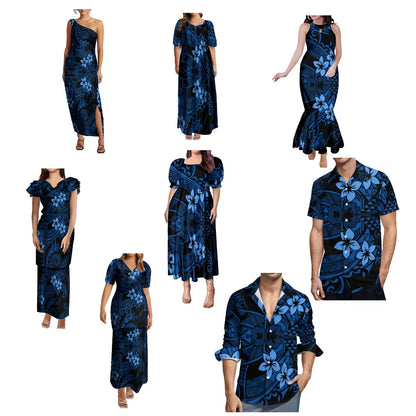 Polynesian Couple Aloha Fashion Set