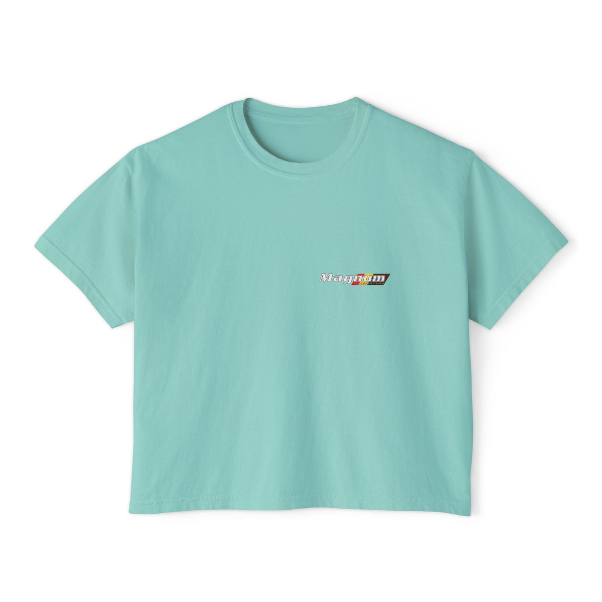 Magnum's Women's Boxy Tee —Magnum Islands Back Print