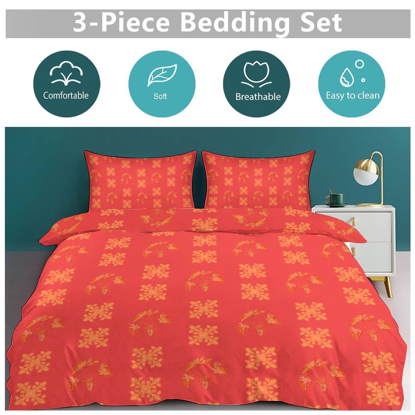 Hanapa'a Waiwai — Island Print 3-Piece Twin Bedding Set