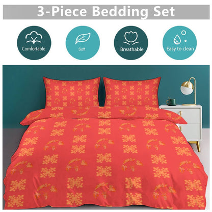 Hanapa'a Waiwai — Kalo- Ulu Island Print 3-Piece Twin Bedding Set