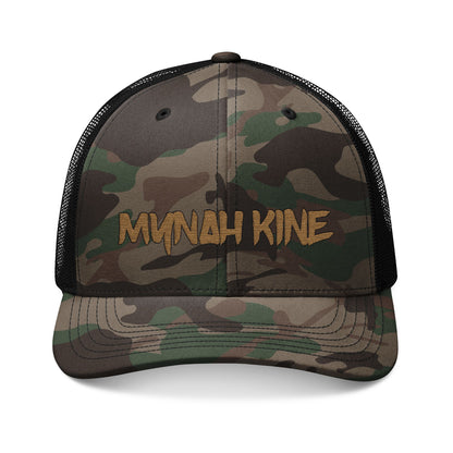 Mynah Kine — Embroidered Camo Trucker Hat