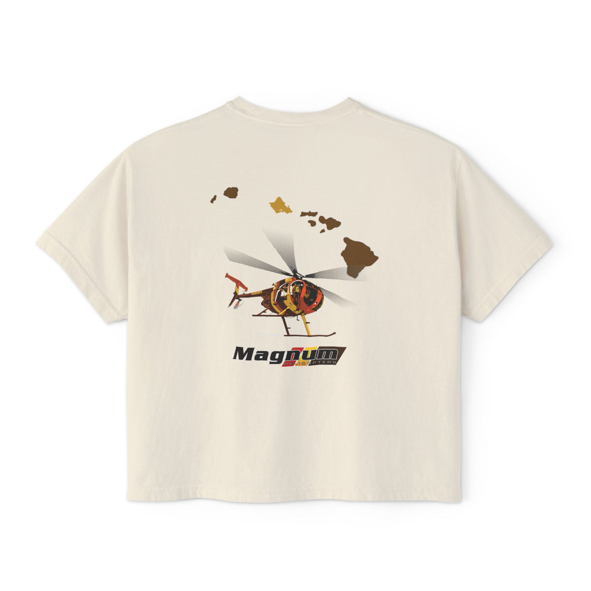 Magnum's Women's Boxy Tee —Magnum Islands Back Print