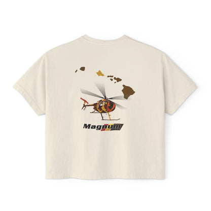 Magnum's Women's Boxy Tee —Magnum Islands Back Print