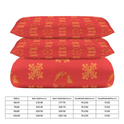 Hanapa'a Waiwai — Kalo- Ulu Island Print 3-Piece Twin Bedding Set