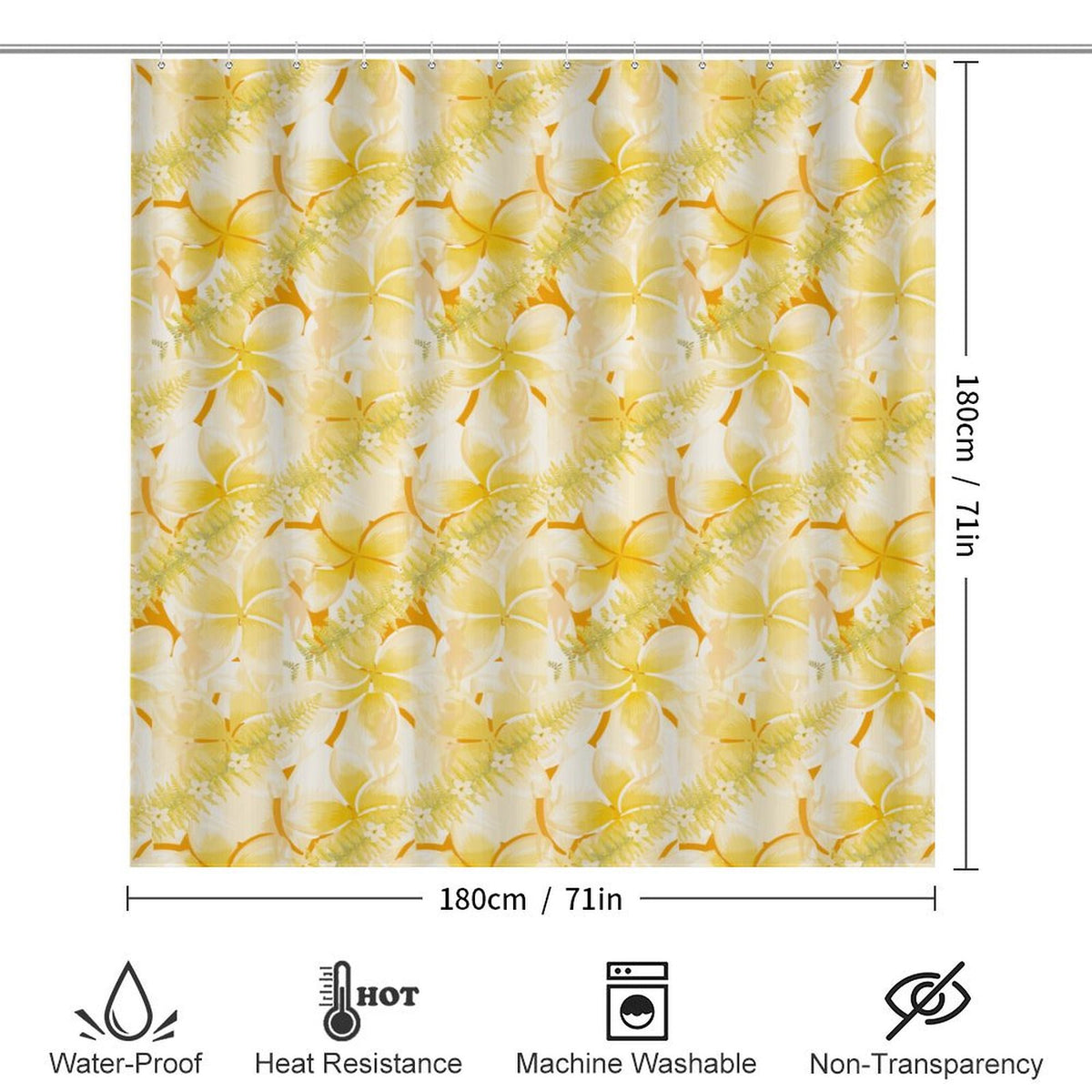 Hanapa'a Waiwai — Plumeria Hula Print Bathroom 4-Piece Set