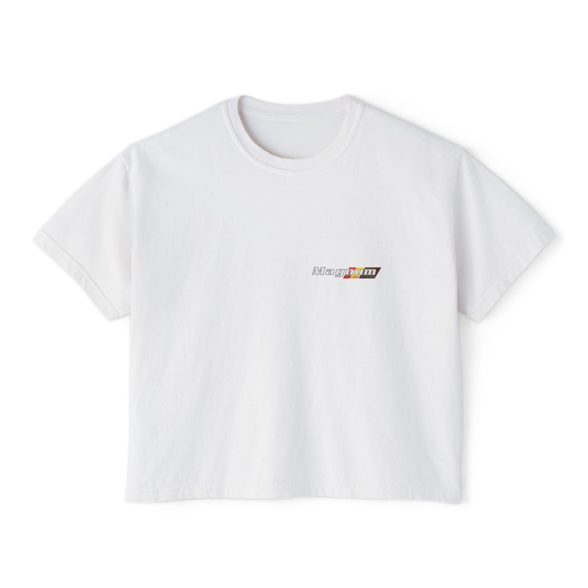 Magnum's Women's Boxy Tee —Magnum Islands Back Print