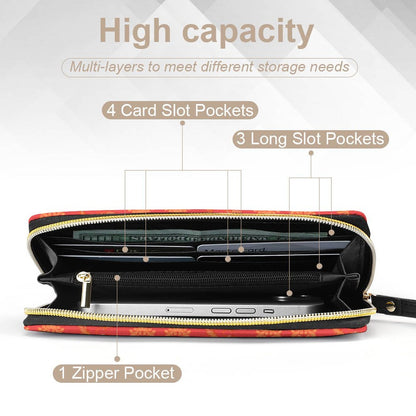 Hanapa'a Waiwai — Island Print Leather Wristlet Wallet