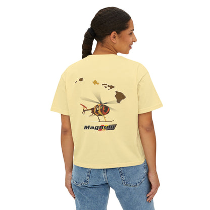 Magnum's Women's Boxy Tee —Magnum Islands Back Print