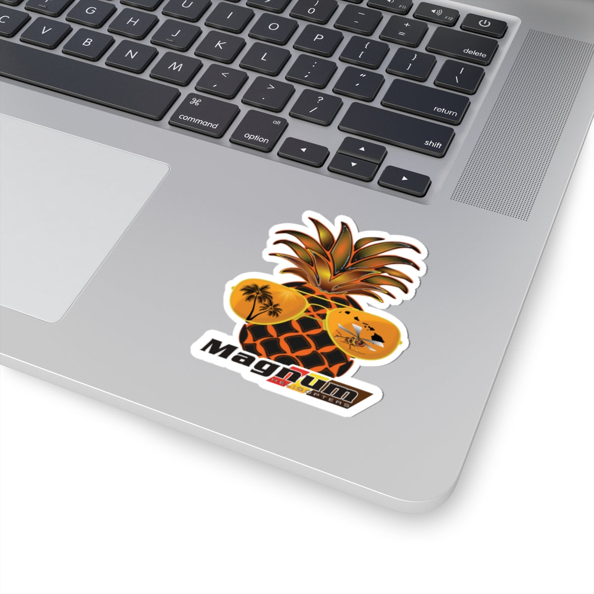 Magnum Tropical Decal-Pineapple Sunglasses Kiss-Cut Sticker