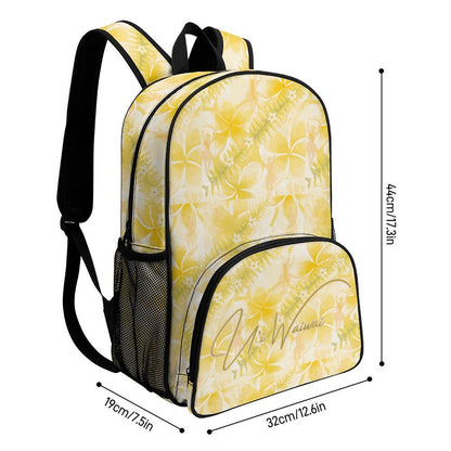 Large U'i Waiwai Plumeria Backpack