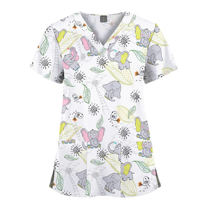 Hanapa'a Waiwai — Island Print Nursing Scrub Top