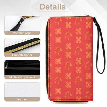Hanapa'a Waiwai — Island Print Leather Wristlet Wallet